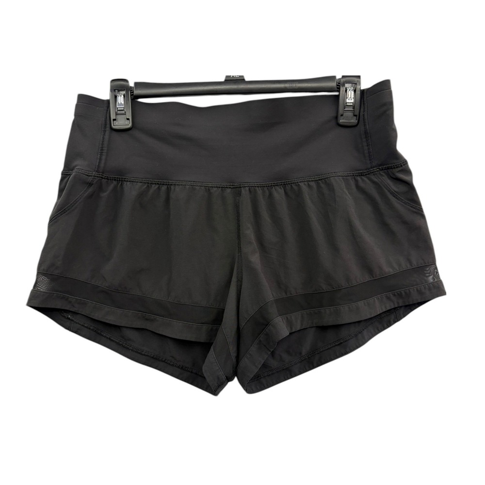 Lululemon Speed Up High Rise Shorts Black Lined Athletic Running Activewear 8